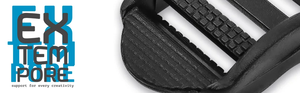 4 Pcs 1 inch (25mm) Plastic Ladder Slider adjustable Lock Buckles Plastic tension lock triglide Plastic Replacement for Belt backpack strap adjuster replacement (Black) - LADDER LOCK BUCKLE by EXTEMPORE