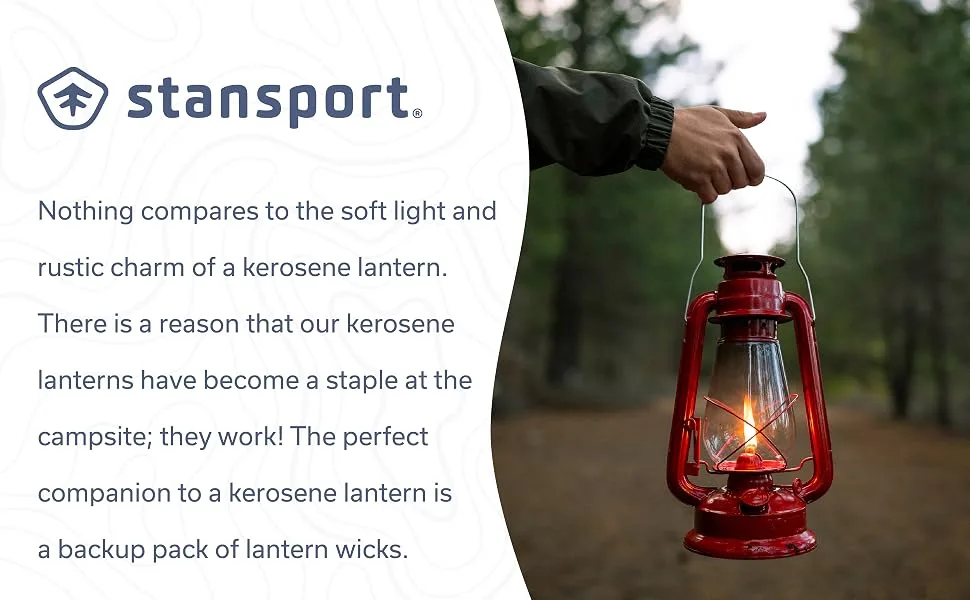 Stansport Replacement Lantern Wicks - 5 Pack - Stansport, red lantern, hurricane, rustic, lighting, replacement, wick, 5 pack