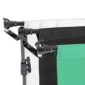 LOMTAP Double Crossbar Mount Backdrop Stand for Parties Triple Mounting Brackets Hardware Set for Photography Wedding Decorations (2 Pack) (CrossBars Not Included Only Mount) - Crossbar Mount