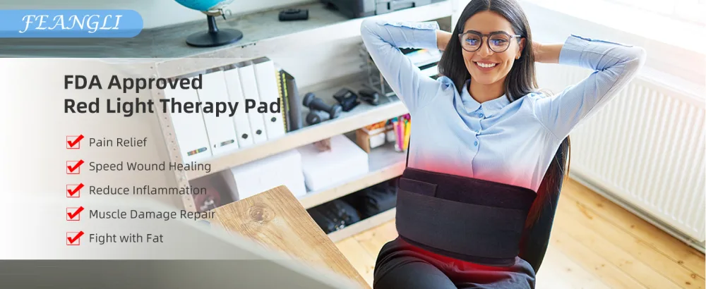 Red Light Therapy Infrared Light Therapy Large Pad for Body Wearable Wrap with Timer 3-in-1 Chips 660nm&850nm Pain Relief Decrease Inflammation Wound Healing Treat Recovery 16*7.8in - product information 16