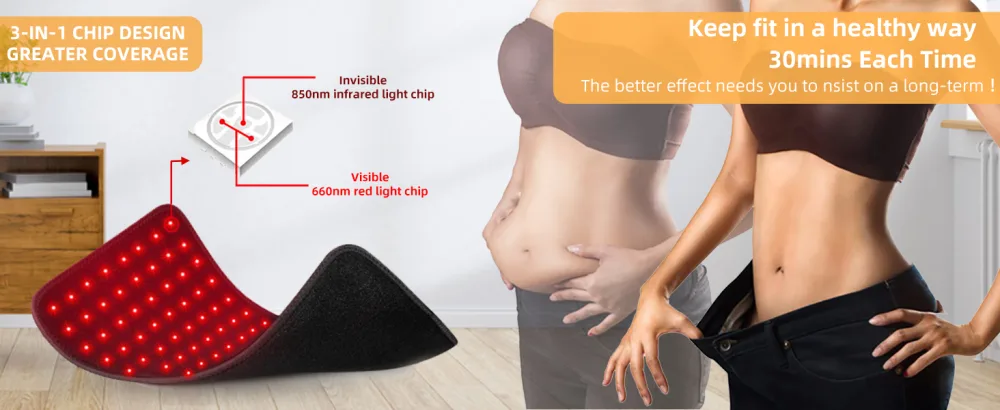 Red Light Therapy Infrared Light Therapy Large Pad for Body Wearable Wrap with Timer 3-in-1 Chips 660nm&850nm Pain Relief Decrease Inflammation Wound Healing Treat Recovery 16*7.8in - product information 18