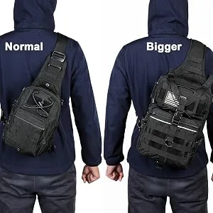 G4Free Tactical Sling Backpack Big Molle EDC Assault Range Bag Pack Military Style for Concealed Carry Black - sling backpack pack