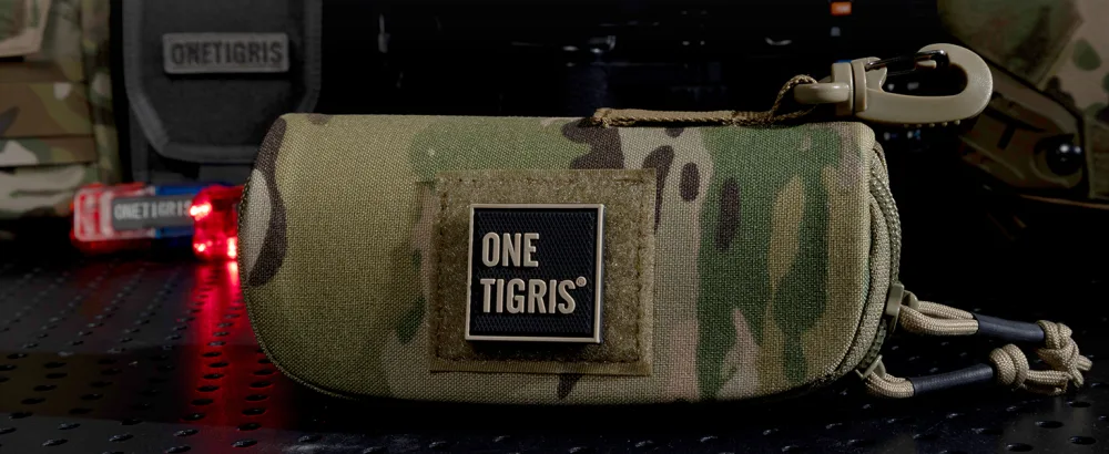 OneTigris Eyeglasses Hard Case Tactical Molle Zipper Sunglasses Carrying Case 1000D Nylon with Clip Green - sunglass case hard shell