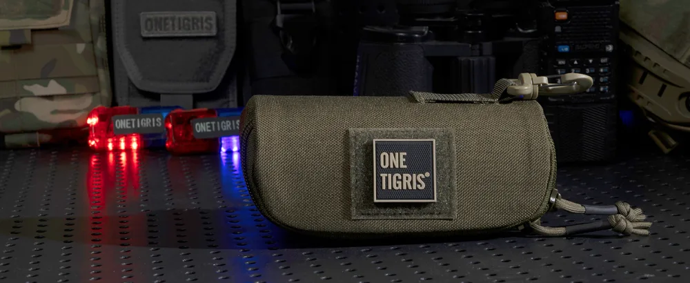 OneTigris Eyeglasses Hard Case Tactical Molle Zipper Sunglasses Carrying Case 1000D Nylon with Clip Green - sunglass case hard shell