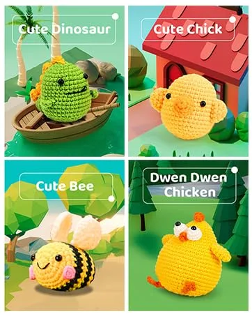 PP OPOUNT Beginner Crochet Kit - 6 PCS Potted Plants Complete Crochet Kit for Beginners Starter Pack for Adults and Kids with Step-by-Step Instructions and Video Tutorials (Patent Product) - crochet kits for adults