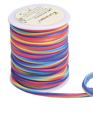 KONMAY 2 Rolls 0.8mm Flat Stretchy Bracelet Strings with Organizing Case 180 Yards Black and White Crystal Elastic Thread Cord for Jewelry Bracelets Making and Beading Flat 0.8mm Black&white - KMEC-5