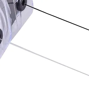 KONMAY 2 Rolls 0.8mm Flat Stretchy Bracelet Strings with Organizing Case 180 Yards Black and White Crystal Elastic Thread Cord for Jewelry Bracelets Making and Beading Flat 0.8mm Black&white - Versatile Elastic String