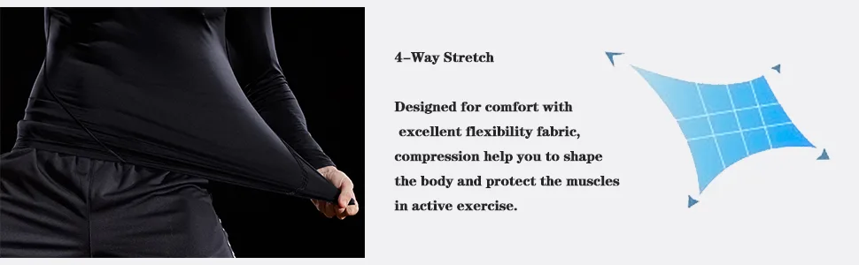 NELEUS Men's 3 Pack Athletic Compression Shirt Running Shirts XX-Large Heatlock Mock Neck:black/Blue/Black(red Stripe) - 4-Way Stretch compression
