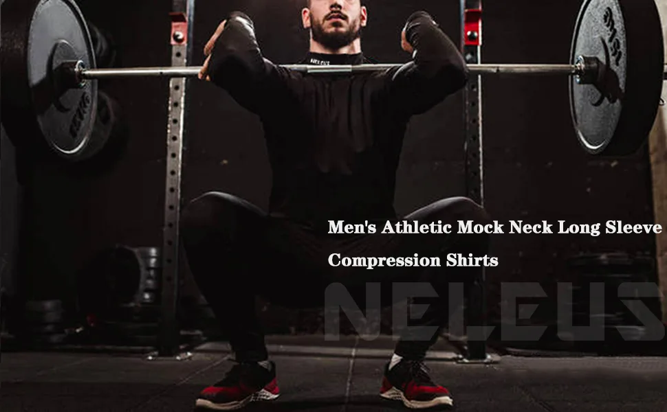 NELEUS Men's 3 Pack Athletic Compression Shirt Running Shirts XX-Large Heatlock Mock Neck:black/Blue/Black(red Stripe) - product information 16