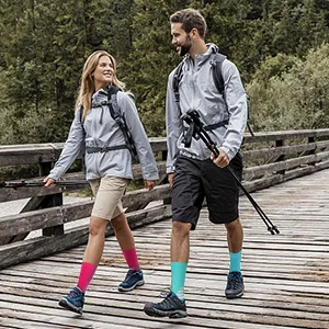 ACTINPUT Women's Hiking Walking Socks 5 Pack Outdoor Recreation Socks Wicking Cushion Crew Socks Style 04 5-10 - Walking socks