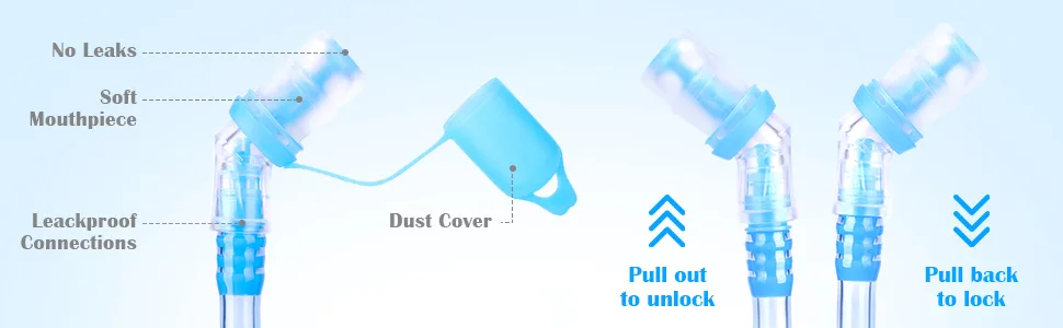 KUYOU Hydration Bladder Water Bladder Leakproof Water Reservoir Hydration Pack Replacement with Auto Shut-Off Valve for Running Hiking Riding Camping Cycling Fit Most Hydration Pack White - hydration bladder 2l