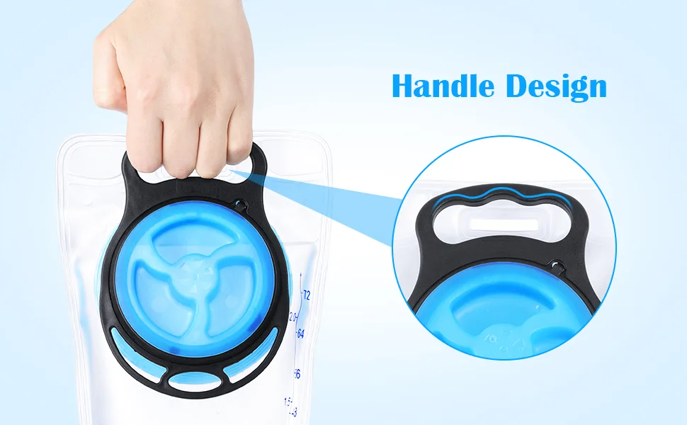 KUYOU Hydration Bladder Water Bladder Leakproof Water Reservoir Hydration Pack Replacement with Auto Shut-Off Valve for Running Hiking Riding Camping Cycling Fit Most Hydration Pack White - hydration bladder 2l