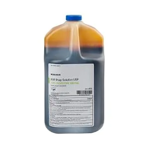 McKesson PVP Prep Solution USP 10% Povidone-Iodine 1 gal 1 Count 153.72 Fl Oz (Pack of 1) - McKesson PVP Prep Solution for Wound and Burn Care
