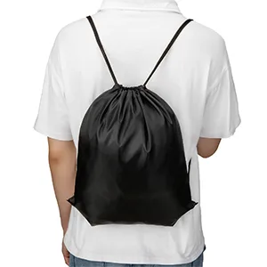 Vorspack Drawstring Backpack 10 Pieces for Party Gym Sport Trip Black - drawstring bag