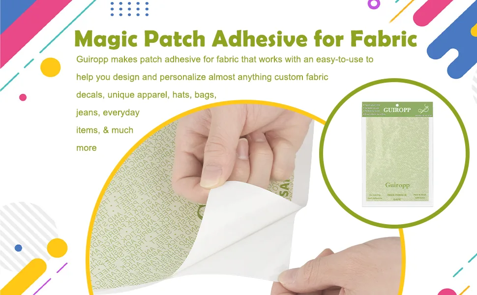 Magic Patch Patch Magic Adhesive Cut to Fit Freestyle Double-Sided Patch Adhesive Kit (1-Pack) Boy/Girl Scout Patch Adhesive Perfect Decals on Fabric Clothes Hats Bags and Jeans - patch magic adhesive patch magic girl scouts magic adhesive magic patch adhesive for fabric
