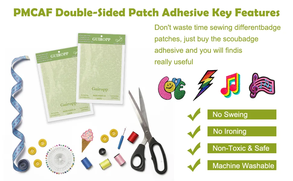 Magic Patch Patch Magic Adhesive Cut to Fit Freestyle Double-Sided Patch Adhesive Kit (1-Pack) Boy/Girl Scout Patch Adhesive Perfect Decals on Fabric Clothes Hats Bags and Jeans - patch magic adhesive patch magic girl scouts magic adhesive magic patch adhesive for fabric