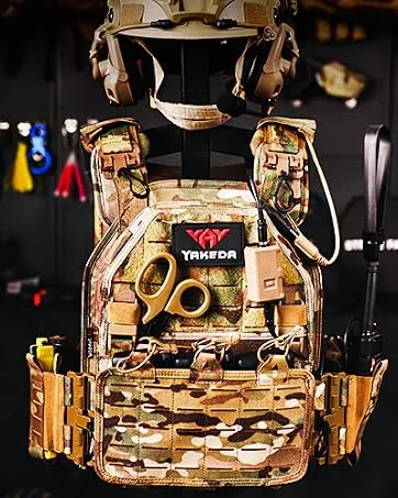 YAKEDA Tactical Backpack for Men 45L Large 3 Day Army MOLLE Assault Pack Survival Backpack Bug out Bag Backpack Black Cp - malticam vest