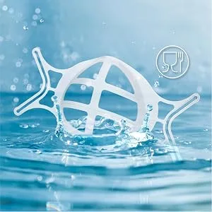 3D Mask Bracket - Mask Insert for Cloth Mask - Mouth Guard for More Breathing Space - Cool Inner Support Frame for Comfortable Wearing (3 Pack Semi-Transparent) - product information 21