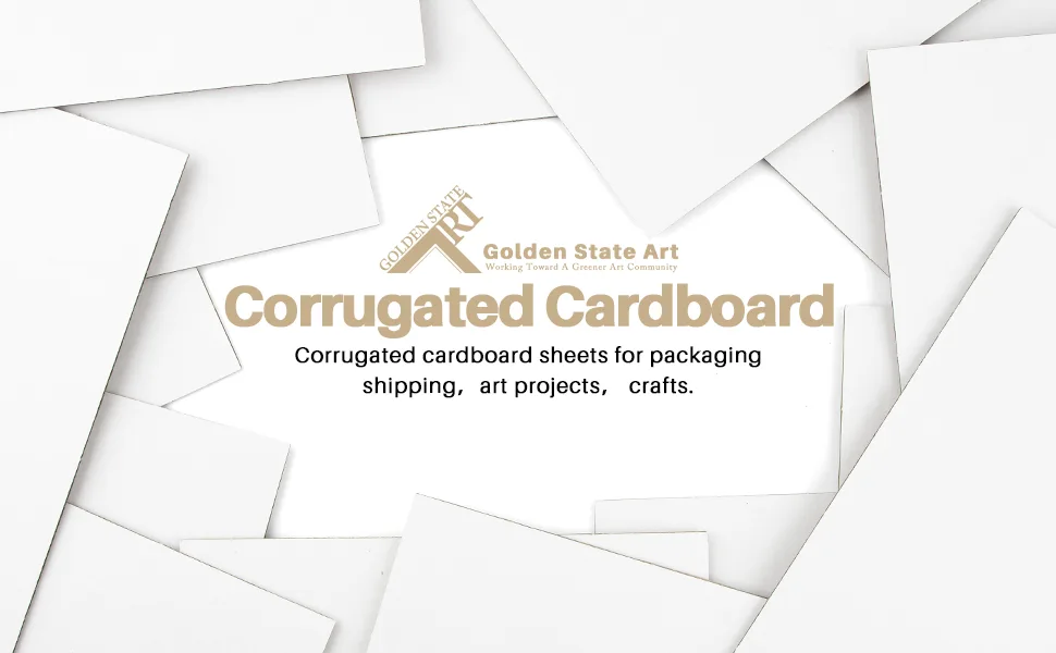 Golden State Art 10-Pack 8x10 Corrugated Cardboard Sheets Flat Cardboard Sheets for DIY Crafts Mailing Packing (White/Kraft Brown) 8x10 10 Pack - CT-WHITE