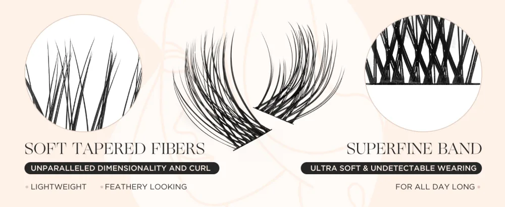 LASHVIEW Lash Clusters 144 Pcs Cluster Lashes DIY Cluster Eyelash Extensions Mega Volume Reusable Individual Lashes Cluster Volume Look Super Thin Band & Soft(Volume C-10-16mix) 144 Count (Pack of 1) Volume - lashview cluster lashes