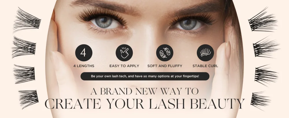 LASHVIEW Lash Clusters 144 Pcs Cluster Lashes DIY Cluster Eyelash Extensions Mega Volume Reusable Individual Lashes Cluster Volume Look Super Thin Band & Soft(Volume C-10-16mix) 144 Count (Pack of 1) Volume - lashview cluster lashes