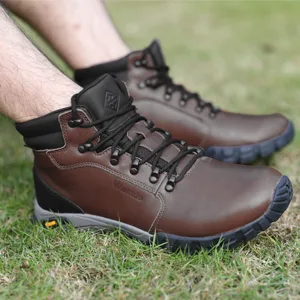 Wantdo Men's Hiking Boots Waterproof Mid Height Leather Work Backpacking Boot Lightweight Trekking Outdoor Shoe 10.5 Brown - product information 20