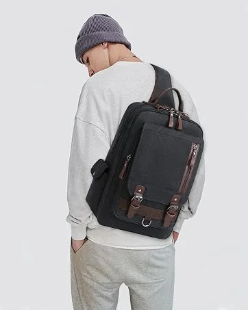 Mygreen Canvas Cross Body Messenger Bag Shoulder Sling Backpack Travel Rucksack X-Large Army Green-xl - product information 2