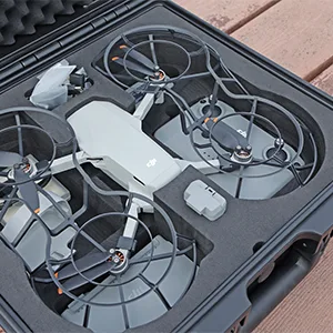 Lykus Titan MM210 Waterproof Hard Case for DJI Mini 2 SE/DJI Mini 2 Fly More Combo Store Mavic Mini 2 SE/Mavic Mini 2 Unfolded with Propeller Guards On CASE ONLY  - foam