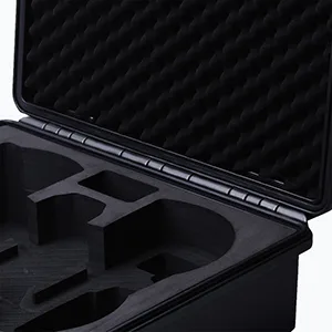 Lykus Titan MM210 Waterproof Hard Case for DJI Mini 2 SE/DJI Mini 2 Fly More Combo Store Mavic Mini 2 SE/Mavic Mini 2 Unfolded with Propeller Guards On CASE ONLY  - mm210 hinge