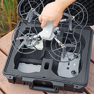 Lykus Titan MM210 Waterproof Hard Case for DJI Mini 2 SE/DJI Mini 2 Fly More Combo Store Mavic Mini 2 SE/Mavic Mini 2 Unfolded with Propeller Guards On CASE ONLY  - pick