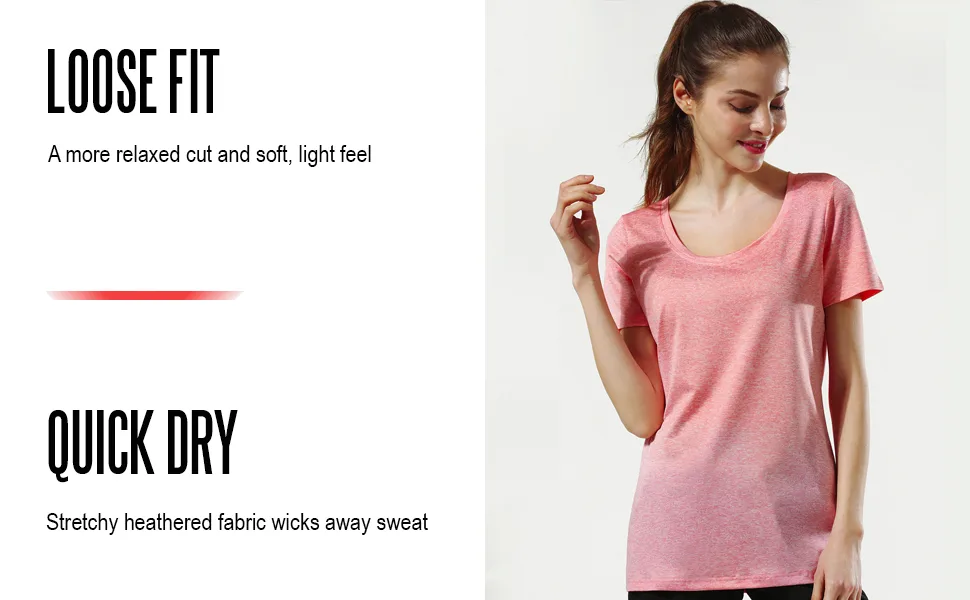 5 Pack: Womens Dry Fit Workout Shirts Short Sleeve Athletic Gym Tshirts Ladies Active Long Tees Bulk Edition 1 XX-Large - long length workout shirts