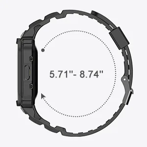 amBand Compatible for Fitbit Versa 4/ Fitbit Versa 3/ Fitbit Versa 2/ Fitbit Versa Lite/Fitbit Sense 2/ Fitbit Sense Bands with Case Protective Case Strap Rugged Sport Protector Wristbands Men Black Black Fitbit Sense 2/1 & Versa 4/3/2/1 & Versa Lite - Adjustable strap