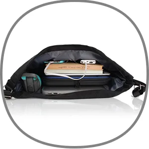 WANDF Drawstring Backpack String Bag Sackpack Cinch Water Resistant Nylon for Gym Shopping Sport Yoga Leaf Blue - product information 18