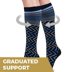 Pembrook Womens Compression Socks 6 Pack | 8-15 mmHg Graduated Support Compression Stockings for Women Large Multicolored - black compression socks for women, pregnancy compression socks, nursing socks
