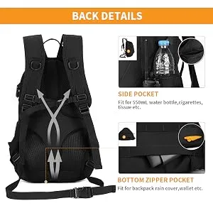 HUNTVP Military MOLLE Backpack Rucksack Gear Tactical Assault Pack Student School Bag 20L for Hunting Camping Trekking Travel Black - product information 17
