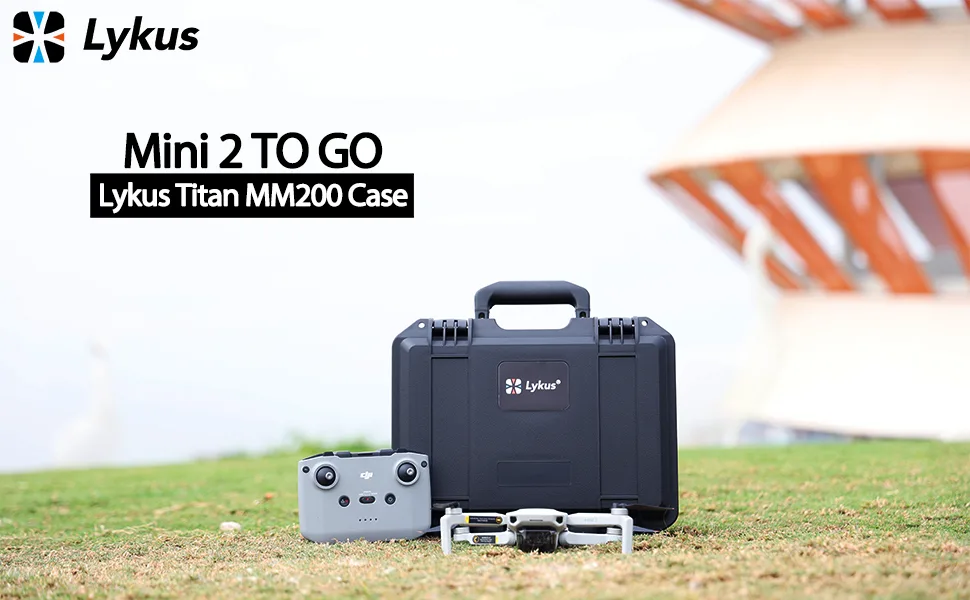 Lykus Titan MM200 Waterproof Hard Case for DJI Mini 2 SE/DJI Mini 2 Mavic Mini 2 SE/Mavic Mini 2 Fly More Combo Compact and Light CASE ONLY  - MM200 banner