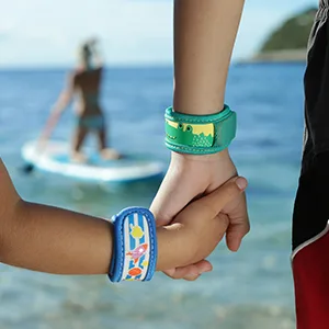PARA'KITO Mosquito Repellent Pack - 2 Kids Wristbands & 2 Refills Castle/Duck - Para
