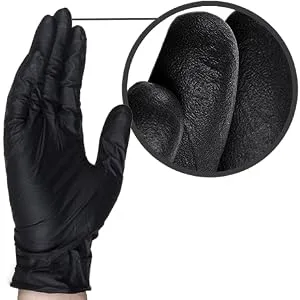 Basic Medical Black Nitrile Exam Gloves - 5 Mil - Latex-Free & Powder-Free - NGPF 1045 (Case of 1 000) Medium Black Medium Gloves - dependable grip gloves texture Basic Synguard cover