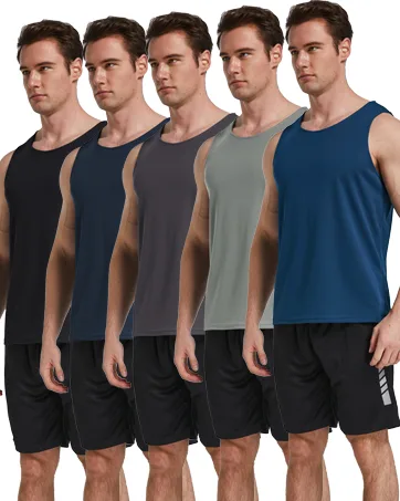 TELALEO 6 5 or 4 Pack Men's Compression Pants Leggings Sports Tights Performance Athletic Baselayer Workout Running Black(4 Pack) Large - mens tank top
