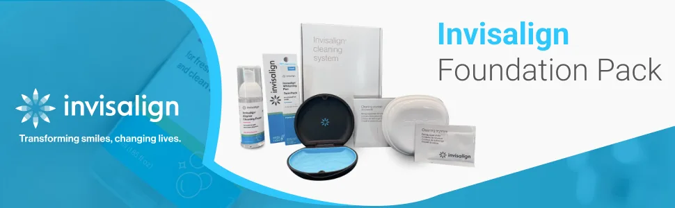 Invisalign Foundation Pack - Cleaning System Aligner Cleaning Foam Whitening Pen Twin Pack and Aligner Case - retainer cleaner invisalign cleaning crystals invisalign cleaner retainer cleaner tablet