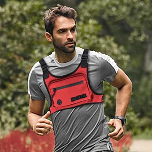KINGSLONG Chest Bag Lightweight Chest Pack Water Resistant Running Pack Phone Holder For Workouts Running Backpack Vest with Pocket & Extra Storage black chest bag - product information 21