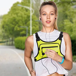 KINGSLONG Chest Bag Lightweight Chest Pack Water Resistant Running Pack Phone Holder For Workouts Running Backpack Vest with Pocket & Extra Storage black chest bag - product information 22