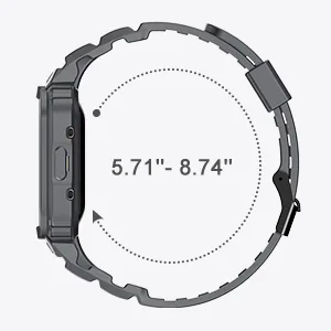 amBand Compatible for Fitbit Versa 4/ Fitbit Versa 3/ Fitbit Versa 2/ Fitbit Versa Lite/Fitbit Sense 2/ Fitbit Sense Bands with Case Protective Case Strap Rugged Sport Protector Wristbands Men Gray Gray Fitbit Sense 2/1 & Versa 4/3/2/1 & Versa Lite - Adjustable strap