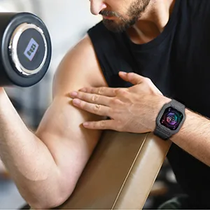 amBand Compatible for Fitbit Versa 4/ Fitbit Versa 3/ Fitbit Versa 2/ Fitbit Versa Lite/Fitbit Sense 2/ Fitbit Sense Bands with Case Protective Case Strap Rugged Sport Protector Wristbands Men Gray Gray Fitbit Sense 2/1 & Versa 4/3/2/1 & Versa Lite - product information 15