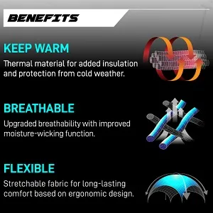 TSLA 2 Pack Men and Women Winter Ski Socks Calf Compression Snowboard Socks Warm Thermal Socks for Cold Weather 2pairs Black/ Orange Large - benefits