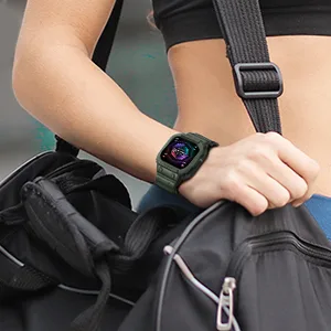 amBand Compatible for Fitbit Versa 4/ Fitbit Versa 3/ Fitbit Versa 2/ Fitbit Versa Lite/Fitbit Sense 2/ Fitbit Sense Bands with Case Protective Case Strap Rugged Sport Protector Wristbands Men Green Green Fitbit Sense 2/1 & Versa 4/3/2/1 & Versa Lite - product information 13