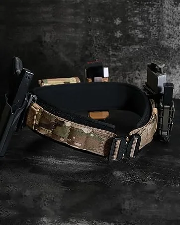 KRYDEX Tactical Expandable Backpack Military MOLLE Backpack for Travelling Hiking Hunting (Multicam) - KRYDEX 2 INCH DUTY BELT