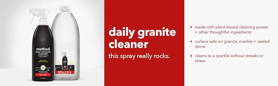 Method Daily Granite Cleaner Refill Apple Orchard 68 Ounce 1 pack Packaging May Vary 68 Ounce 1 pack - daily granite cleaner