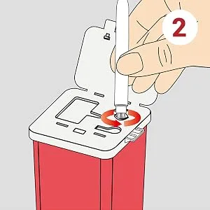 Verifine Sharps Container for Needles Needle Disposal Containers 1 Quart Size (Pack of 3) Portable Biohazard Containers Travel Size for Home Use - Step 2