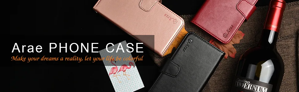 Arae Compatible with iPhone 12 Pro Max Case Wallet Flip Cover with Card Holder and Wrist Strap - Blue - phone case
